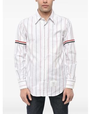 Thom Browne Striped Button-Down Shirt - White