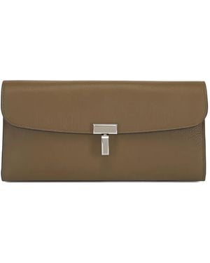 TOTEME Pebble Grain Wallet - Brown