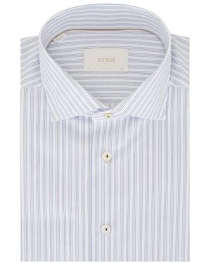 Eton Striped Shirt - White