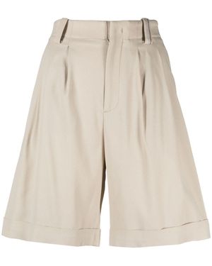 Lorena Antoniazzi High-Waist Pleated Shorts - Natural