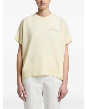 Peserico Bead-Embellished Pocket Jumper - White
