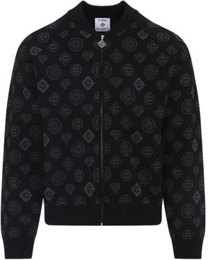 CASABLANCA City Jacquard Bomber Jackets - Black
