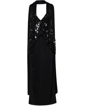 Baobab Tanis Sequin V-Neck Maxi Dress - Black