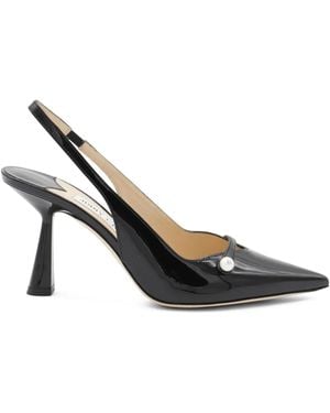 Jimmy Choo 85Mm Slingback Pearl Pumps - Metallic