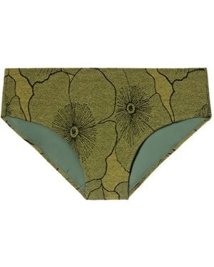 La DoubleJ Boy Bikinihöschen Mit Blumen-Print - Grün