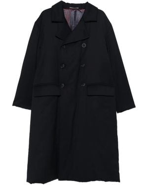 Giorgio Armani Double-Breasted Pocket Coat - Black