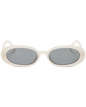 Le Specs Outta Love Oval-Frame Sunglasses - Grey