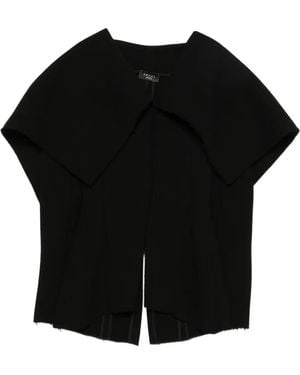 A.W.A.K.E. MODE Wide-Collar Long-Sleeve Jacket - Black