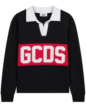 Gcds Logo-Print Long-Sleeve Sweatshirt - Black