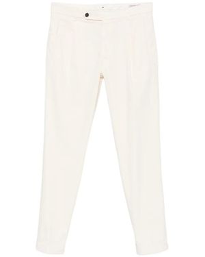 Berwich Retro Long Pleated Pants - White