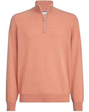 Brunello Cucinelli ハーフジップ カシミアセーター - ピンク