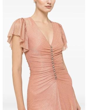 Nissa Crystal-Detail Maxi Dress - Pink