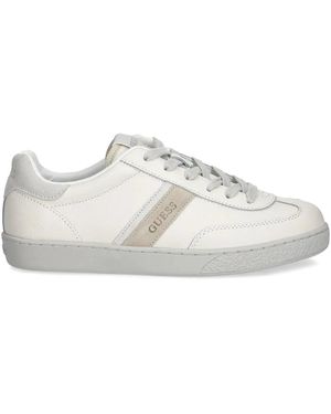 Guess Logo-Print Trainers - White