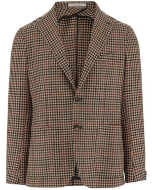 Tagliatore Houndstooth-pattern Jacket - ブラウン