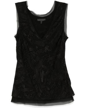 Shiatzy Chen Sense Of Ink Collection シルクベスト - ブラック