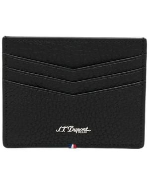 ST Dupont Tarjetero con letras del logo - Negro