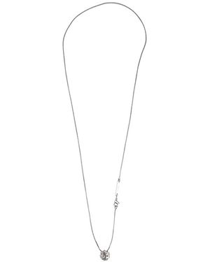 Rick Owens Collar Con Colgante De Orbe Mini - Blanco