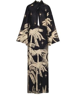 Johanna Ortiz Primera Vez Kleid mit ausgestellten Ärmeln - Schwarz