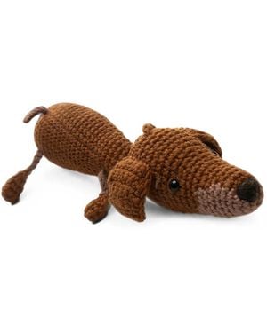 NAHMIAS Dog-Motif Keychain - Brown