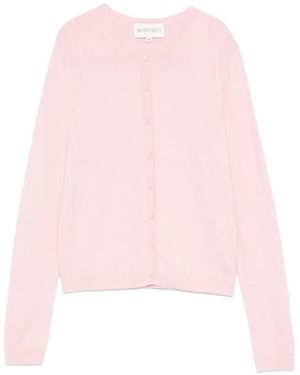 Bompard Cárdigan Con Botones Y Cuello Redondo - Rosa