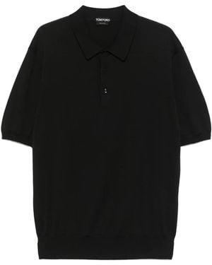 Tom Ford Short Sleeved Cotton Polo Shirt (Size S) - Black