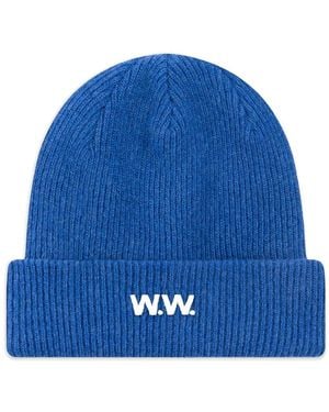 WOOD WOOD Ribbed Beanie - Blue
