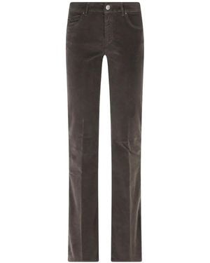 CIGALA'S Pressed-Crease Velvet Pants - Black