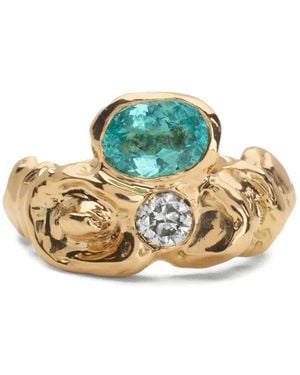 Nadia Shelbaya 18K Havstok Deluxe Tourmaline And Diamond Ring - Blue