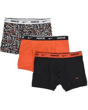 Nike Logo-Waistband Boxer Set (Set Of Three) - Red