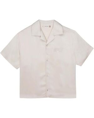 Honor The Gift Satin-Finish Camp-Collar Shirt - White