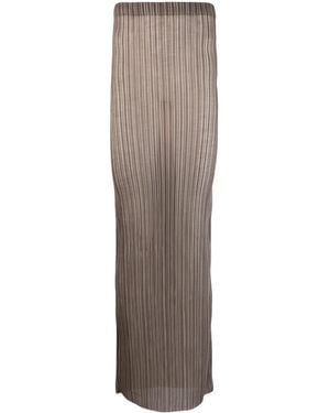 Ludovic de Saint Sernin Striped Maxi Skirt - Brown