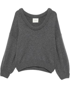 Lisa Yang Jersey Doria Con Cuello Redondo De Manga Larga - Gris