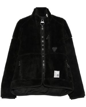 Maison Mihara Yasuhiro Fleece Zip-Up Jacket - Black