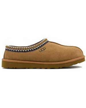 UGG Tasman Embroidered Slippers - Brown