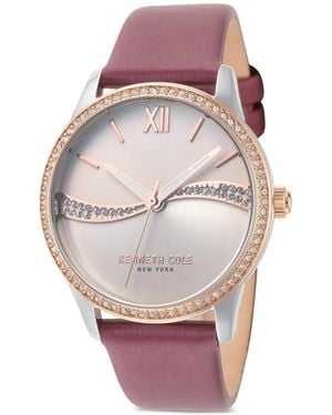 Kenneth Cole Montre Mm À Ornements En Cristal - Pink
