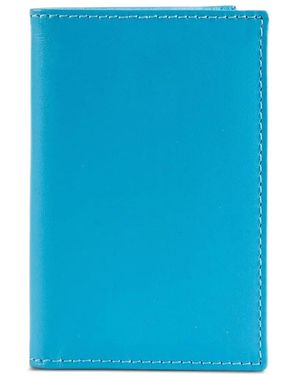 Comme des Garçons Bifold Leather Wallet - Blue