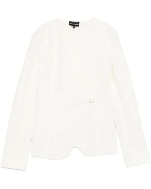 Emporio Armani Asymmetric Single-Button Jacket - White