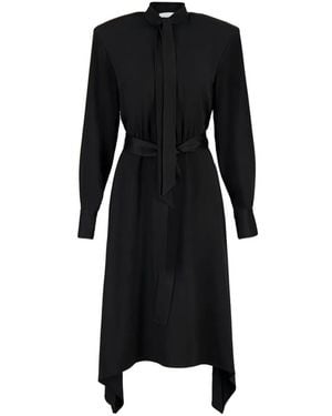 Stella McCartney Tie-Neck Midi Dress - Black
