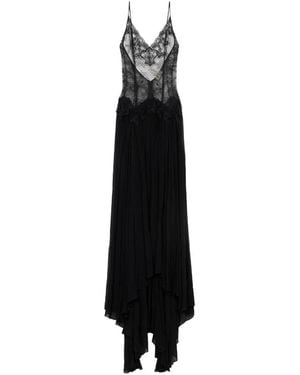 Blumarine Lace-Detail Maxi Dress - Black