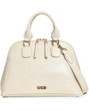 Essentiel Antwerp Karla Patent-Effect Handbag - Natural