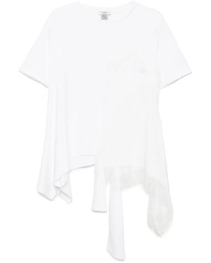 Goen.J Top tipo camisola charmeuse - Blanco