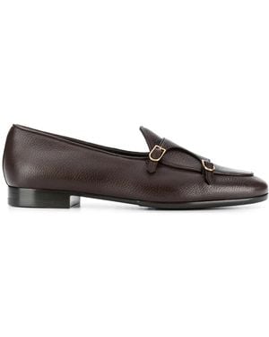 Edhen Milano Brera Pebbled Monk Shoes - Brown
