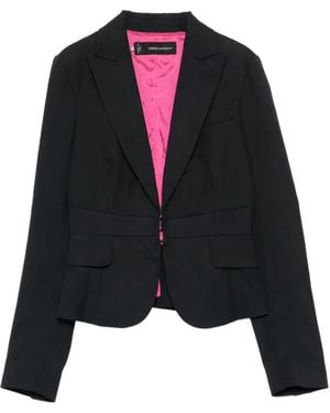 DSquared² Peak-Lapel Single-Breasted Blazer - Black
