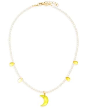 SANDRALEXANDRA Lunar And Teardrop Necklace - White