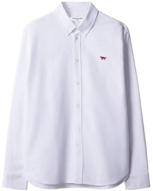 Maison Kitsuné Profile Fox Cotton Shirt - White