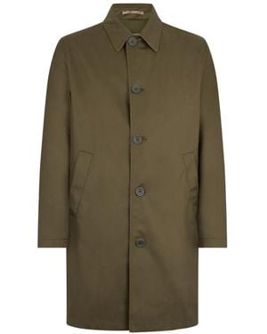 Herno Button-Fastening Coat - Green