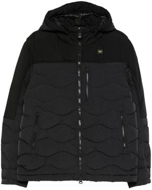 Blauer Hooded Quilted Jacket - Black