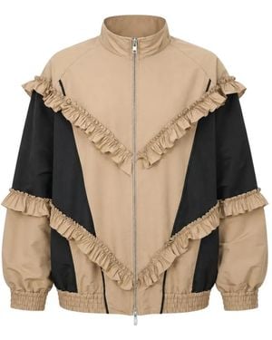 Simone Rocha Ruffle-Trimmed Paneled Jacket - Natural
