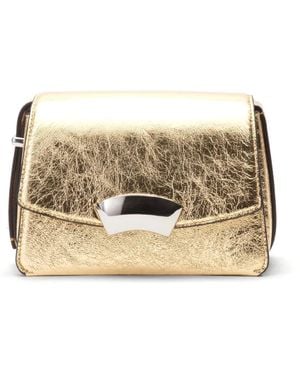 3.1 Phillip Lim Id Metallic-Finish Leather Shoulder Strap - Natural