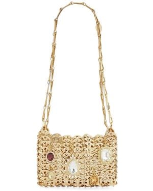 Rabanne Crystal-Embellished Chainmail Tote Bag - Weiß